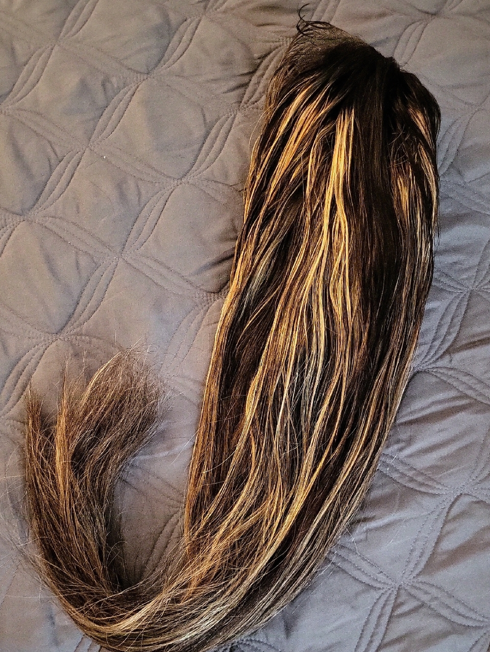 Lace Front Wig 1b 27 ,24 In. Baby Hairs Cut N  Worn